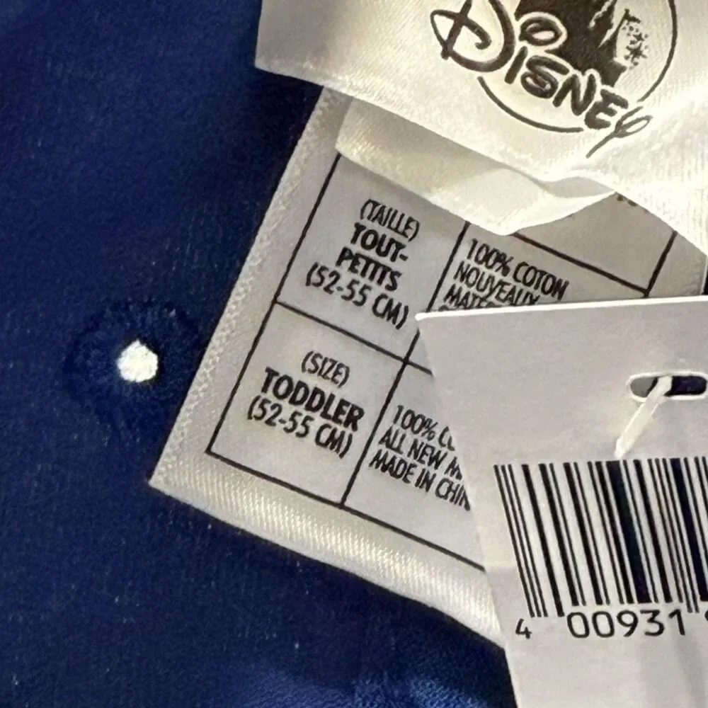 Disney Parks Toddler Pixar Monsters University MU Stitched Blue Baseball Hat Cap
